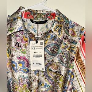 Colorful silk Zara dress